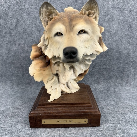 Other - Vintage Stephen Herrero Wolf‎ Animal Sculpture "Solitude" 683/4000 Home Decor